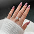 Pear cut Super shiny8A-CZ diamond super flash s925 silver wedding ring - MOWTE