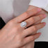 s925 silver 3 carat oval cut 8*12 high carbon diamond ring luxury banquet wedding diamond ring - MOWTE
