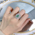 Paraiba color 6*9 ring for women 925 silver design fashionable temperament - MOWTE