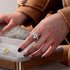 S925 silver pear cut 10*14 high carbon diamond 6 carat simple personality ring women's large diamond ring - MOWTE