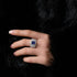 New sterling silver 2 carat high carbon diamond ring oval cut 7*9 luxury huge flash wide ring for women - MOWTE