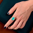 7 carat emerald ring 10*14 synthetic Paraiba simple women's ring - MOWTE