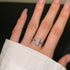 3ct Super shiny cut 6*10mm 8A-CZ diamond super flash s925 silver stackable ring - MOWTE