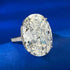 14*20 large carat pigeon egg ice flower cut high carbon diamond silver ring - MOWTE