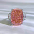925 silver high carbon diamond ring 11*15 diamond pink luxury wedding ring - MOWTE