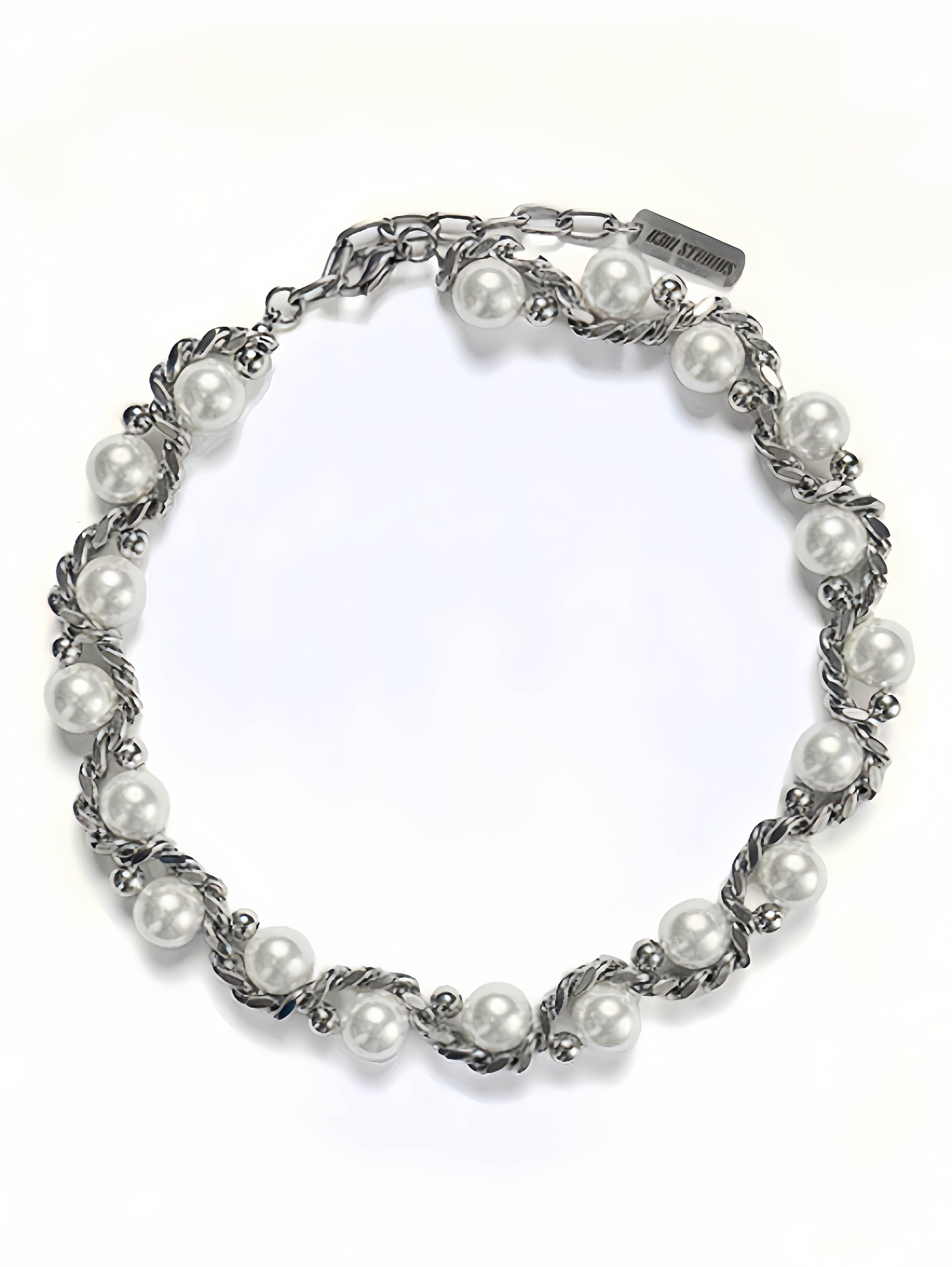 Original snake series layered necklace pearl Cuban necklace trendy brand high-end design choker collarbone chain - MOWTE