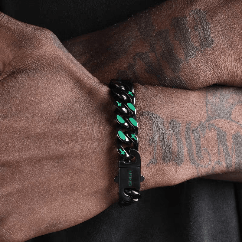 Original design three-dimensional Cuban bracelet hip-hop men's popular titanium steel Cuban chain - MOWTE