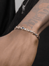 Retro cross bracelet S925 sterling silver bangle men and women hip-hop personality bracelet opening adjustable - MOWTE