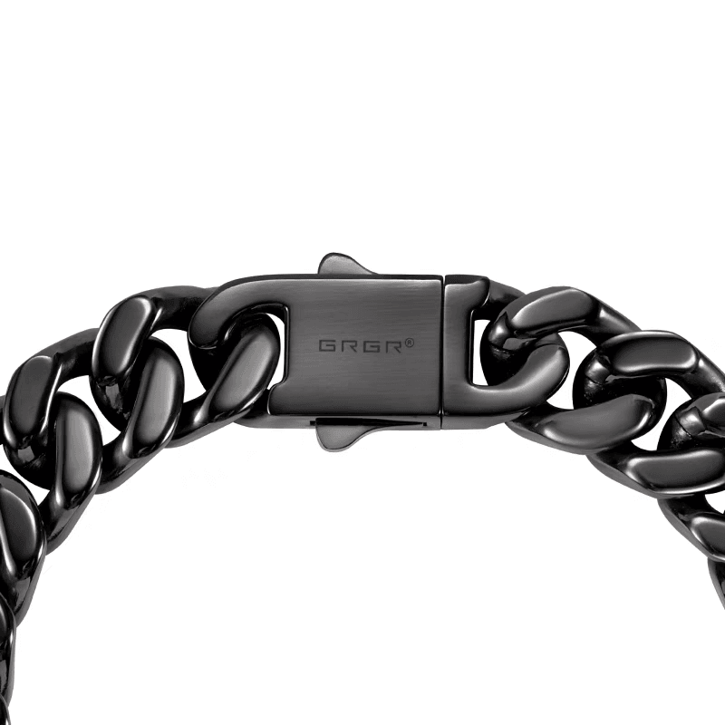 Three-dimensional cutting Cuban chain bracelet hip-hop men's trendy fashion - MOWTE