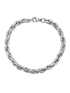Silver braided bracelet for men and women popular titanium steel twisted chain hand jewelry high-end sense does not fade - MOWTE