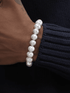 Natural pearl bracelet for men hip-hop design retro beaded hand jewelry for women high-end - MOWTE