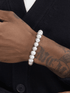 Natural pearl bracelet for men hip-hop design retro beaded hand jewelry for women high-end - MOWTE