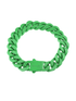 Original green Cuban chain bracelet for men and women trendy titanium steel hand jewelry simple couple style - MOWTE