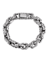 Silver titanium steel bracelet men's hip-hop personality domineering thick style meteorite crater high-end bracelet - MOWTE