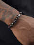Titanium steel textured ring bracelet men's retro trendy punk style Cuban chain bracelet - MOWTE