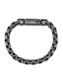 Titanium steel textured ring bracelet men's retro trendy punk style Cuban chain bracelet - MOWTE