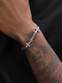 Sterling silver double cross Cuban chain bracelet for men and women - MOWTE