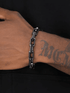 Square black and white ceramic bracelet for men and women hip-hop couples - MOWTE