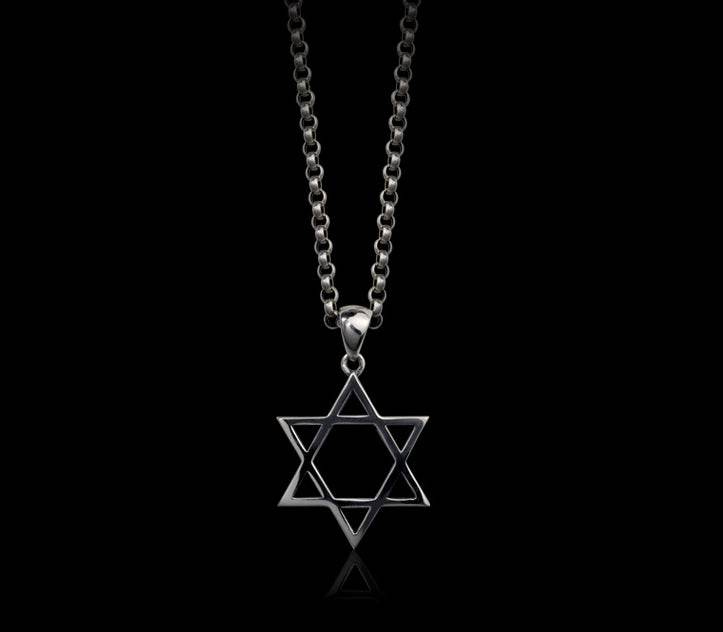 Men's fashion sterling silver hexagram pendant&necklace - MOWTE
