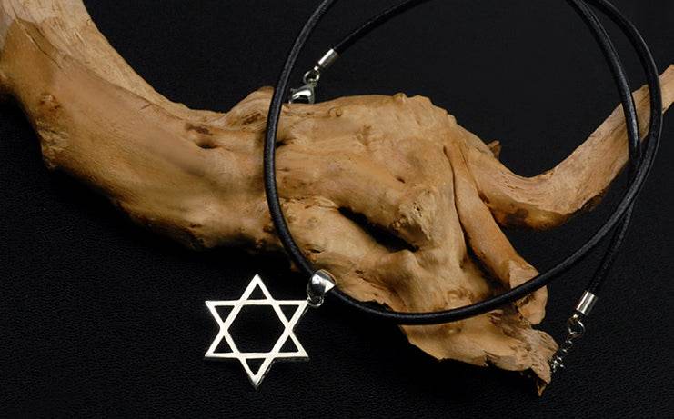 Men's fashion sterling silver hexagram pendant&necklace - MOWTE