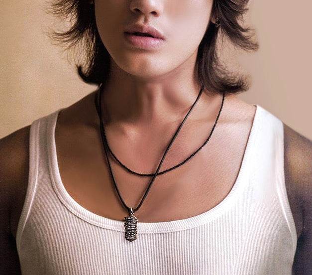 Men's fashion sterling silver personality pendant & necklace - MOWTE