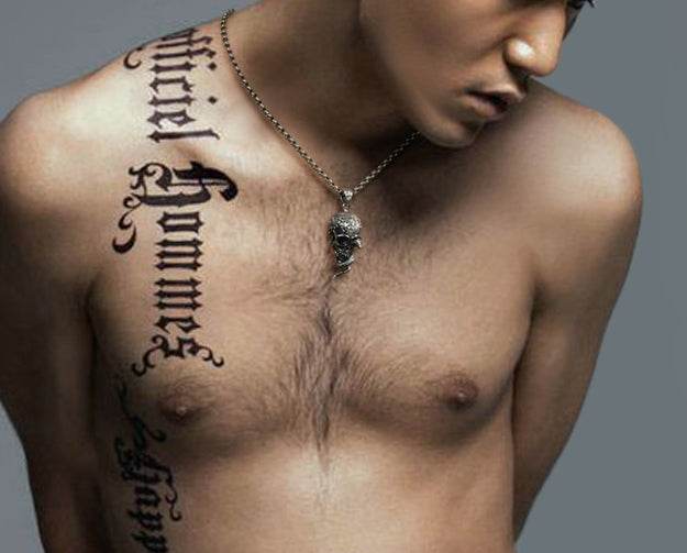 Men's fashion sterling silver Skulpent pendant & necklace - MOWTE