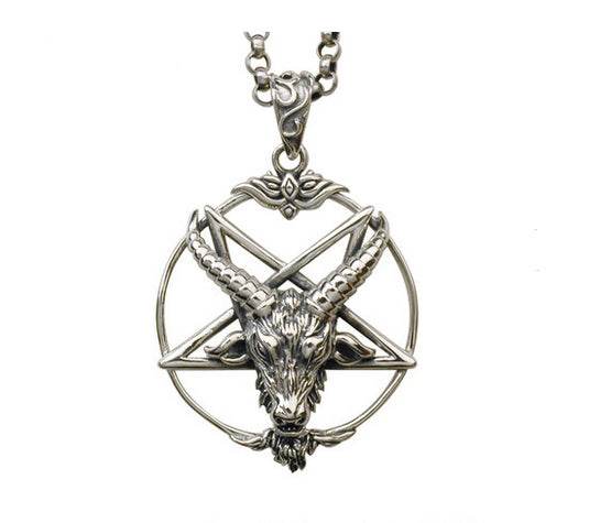Men's fashion sterling silver magic sheep star pendant & necklace - MOWTE