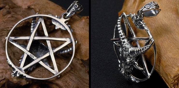 Men's fashion sterling silver magic sheep star pendant & necklace - MOWTE