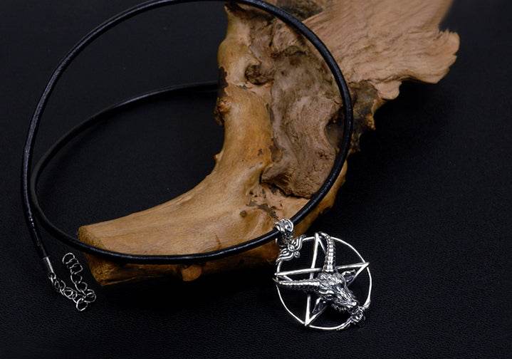 Men's fashion sterling silver magic sheep star pendant & necklace - MOWTE