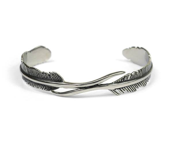 Men's fashion titanium steel angel wings bangle bracelet - MOWTE