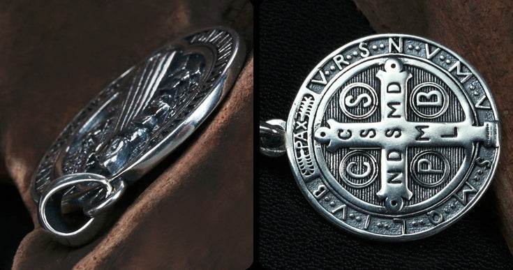 Men's fashion sterling silver pendant & necklace - MOWTE