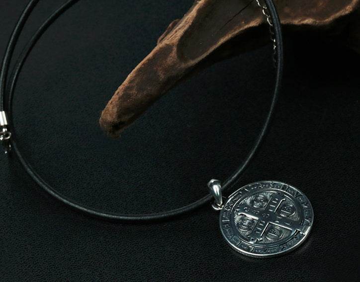 Men's fashion sterling silver pendant & necklace - MOWTE