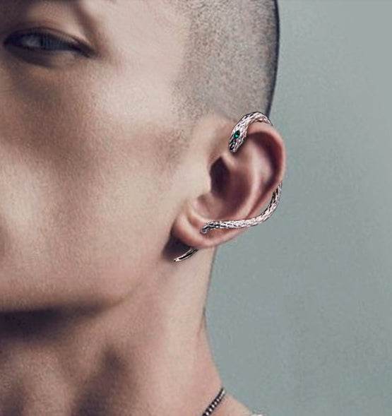 Men's fashion snake ear cuff earrings - MOWTE