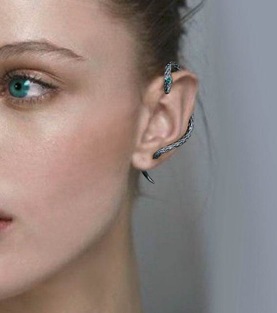 Men's fashion snake ear cuff earrings - MOWTE