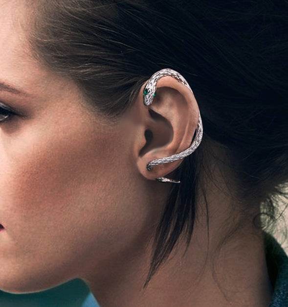 Men's fashion snake ear cuff earrings - MOWTE
