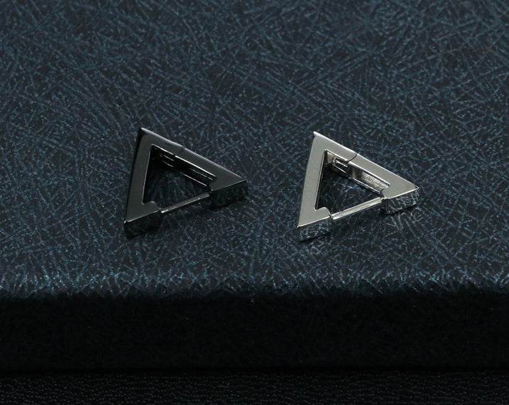 Men's fashion triangle silver stud - MOWTE