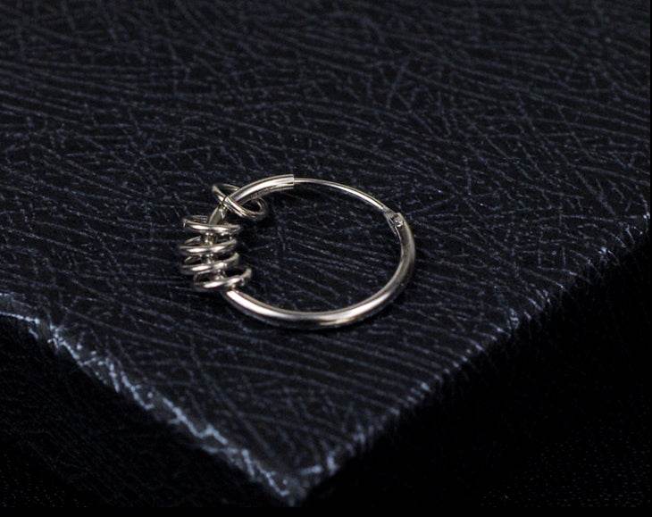 Men's fashion rings silver stud - MOWTE