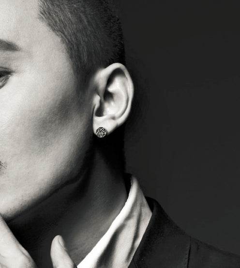 Men's fashion goat star stud - MOWTE