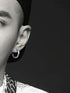 Men's fashion ring silver ear stud - MOWTE