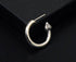 Men's fashion ring silver ear stud - MOWTE