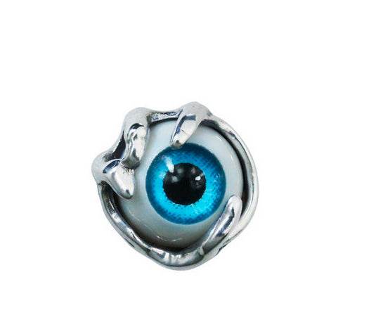 Men's fashion eyeball silver ear studs - MOWTE