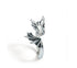 Men's fashion little white dragon sterling silver ring - MOWTE
