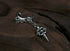 Men's fashion cross silver ear stud - MOWTE