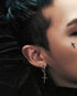 Men's fashion cross silver ear stud - MOWTE