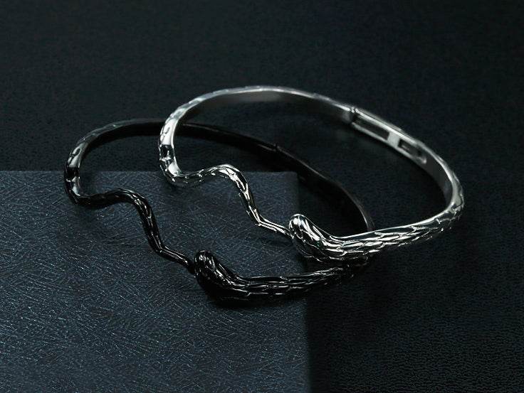 Men's fashion titanium steel snake bangle - MOWTE