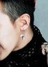 Men's fashion hook snake silver ear studs - MOWTE