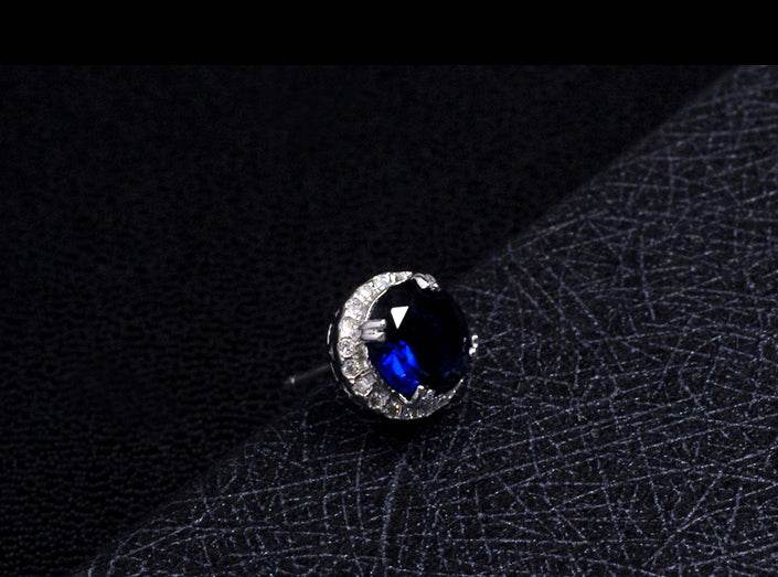 Blue Crystal Studs - MOWTE