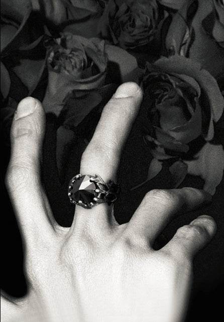 Men's vintage thorns sterling silver ring - MOWTE