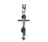 Men's vintage sterling silver cobra cross pendant & necklace - MOWTE