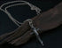 Men's vintage sterling silver cobra cross pendant & necklace - MOWTE